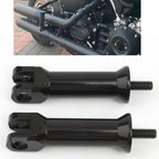 Black Passenger Foot Peg Support Mount for Harley Fatboy Softail