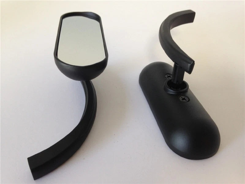 Black Custom Mini Oval Mirrors for Suzuki Savage Intruder Volusia (1996–2004)