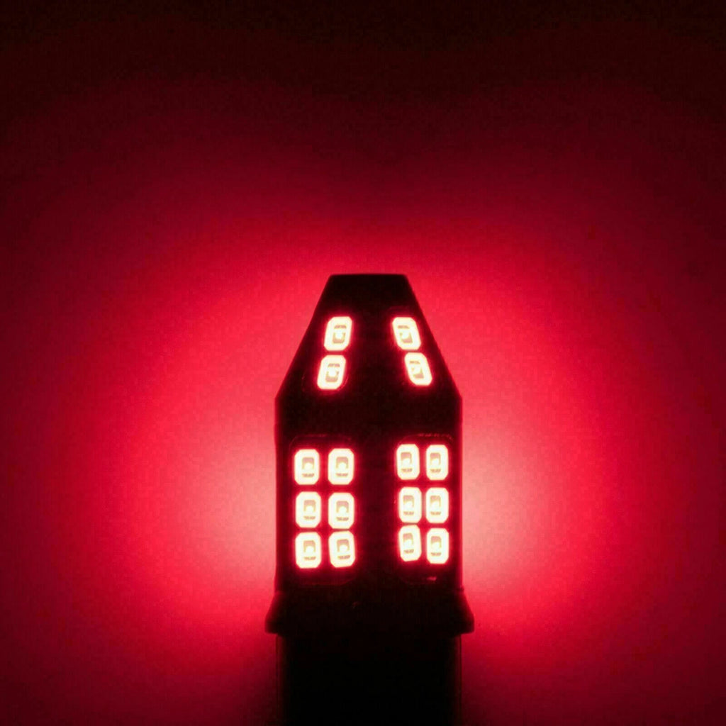 Bay15D Red Flashing Strobe LED Brake Tail Light for 2015-2019 Models