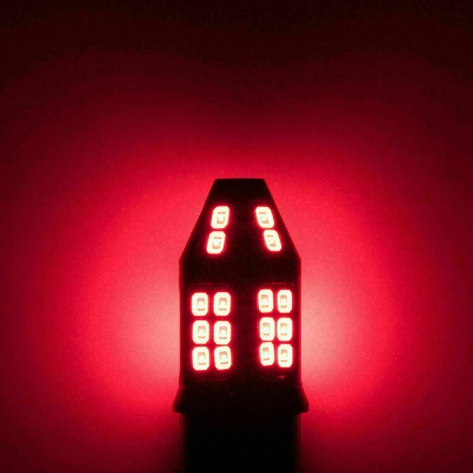 Bay15D Red Flashing Strobe LED Brake Tail Light for 2015-2019 Models