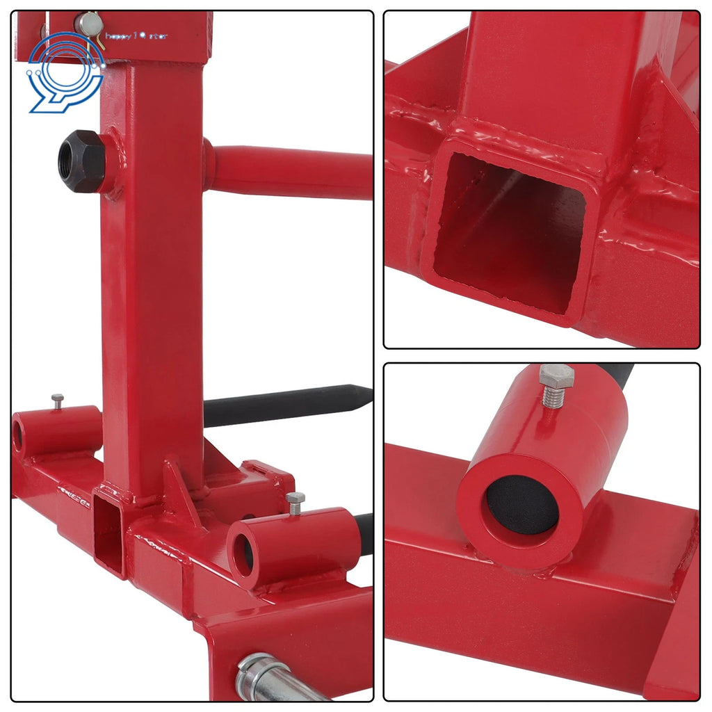 49" 3-Point Hay Spear for Tractor Cat 1 (with 2 Stabilizers)