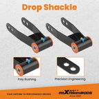 Drop Kit Rear Shackles & Hangers for Chevy Silverado GMC Sierra 1500 (1999-2006)