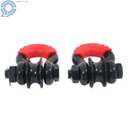 Set of 2 Heavy Duty D Ring Snatch Block Shackles for Towing