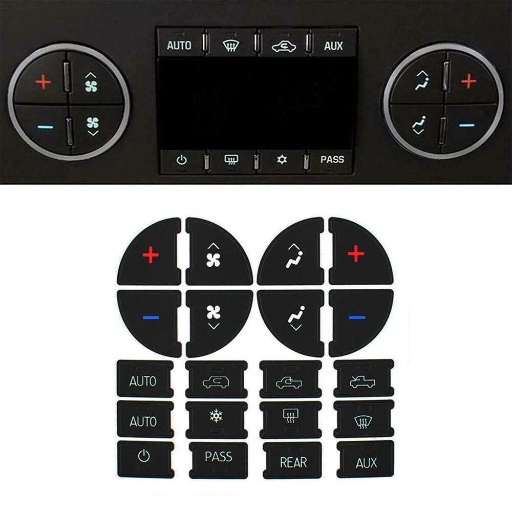 AC Dash Button Repair Kit Decal Stickers for Chevrolet (2014)