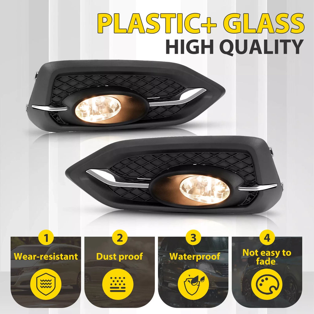 Fog Lights for Honda Civic 2-Door Coupe (2014–2015) LH & RH with Switch + Bulbs