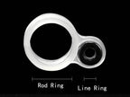 Set of 14 Silicone Fishing Rod Guide Wire Ceramic Ring Tip Repair Kit