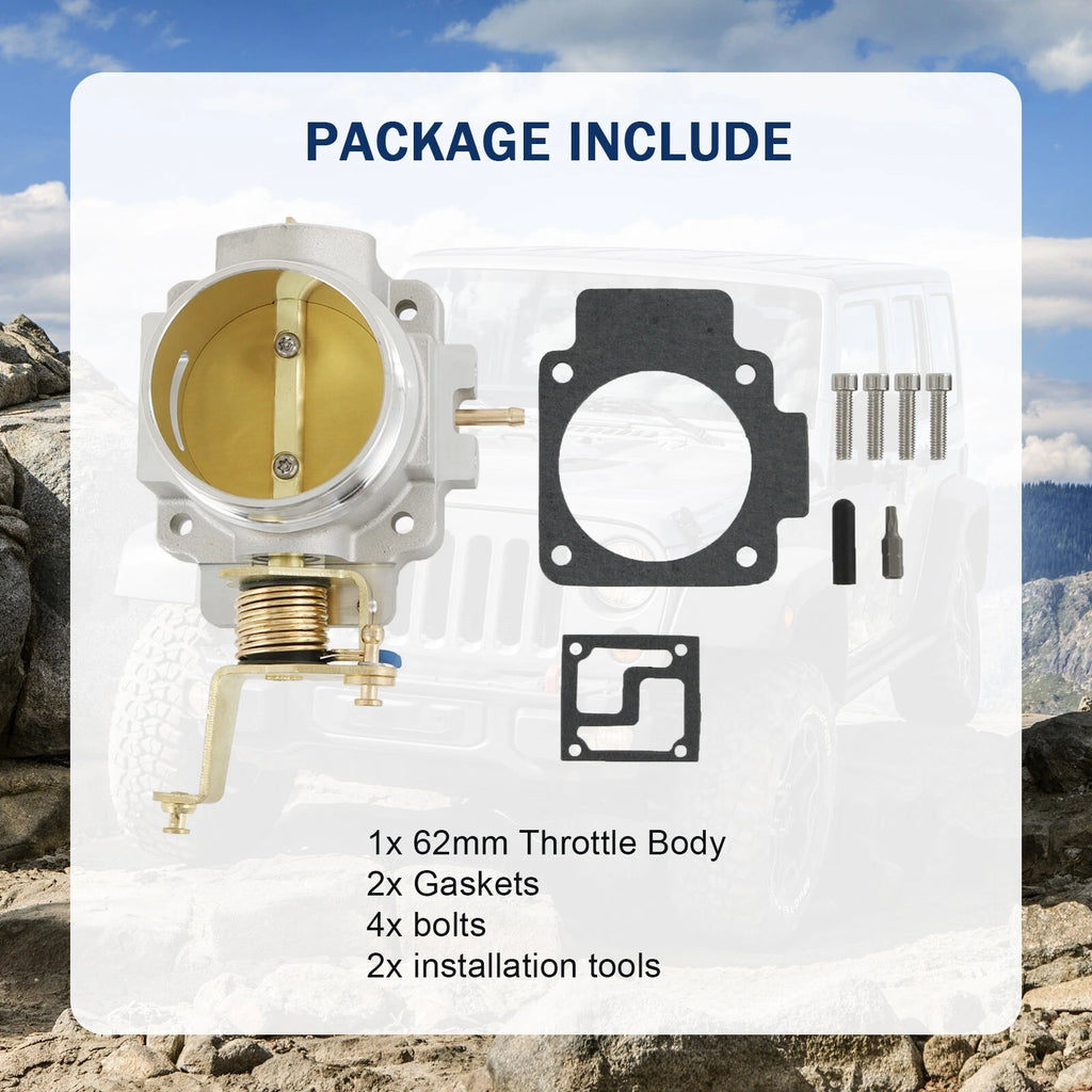 62mm Throttle Body for Jeep Cherokee/Wrangler (1991-2003)