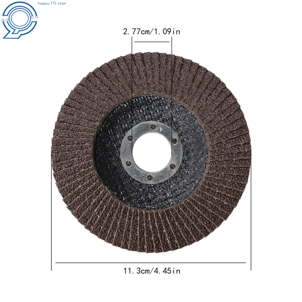 Set of 10 Zirconia Type 27 Flap Discs 4.5" Grinding Wheels 40 Grit 7/8" Arbor