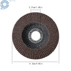 Set of 10 Zirconia Type 27 Flap Discs 4.5" Grinding Wheels 40 Grit 7/8" Arbor