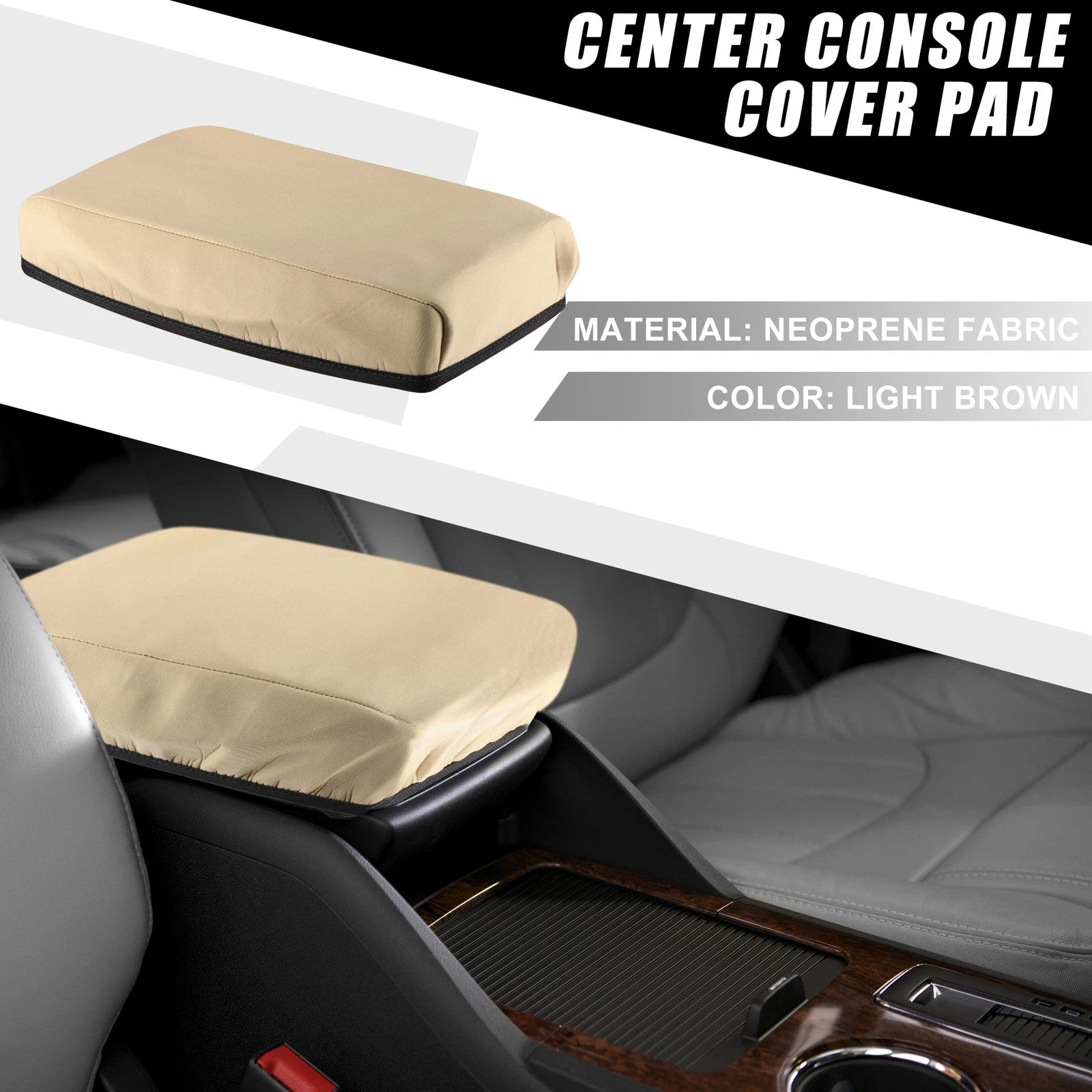Center Console Armrest Cover for Nissan Altima (2007–2012) Light Brown