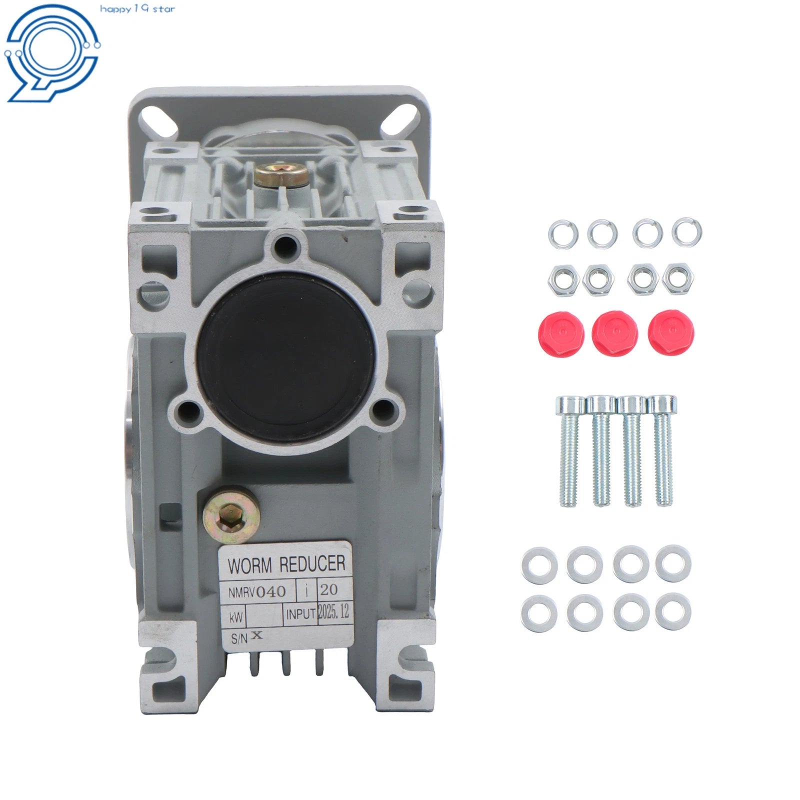 Worm Gearbox RV40 for Nema34 Stepper Motor (20:1 Ratio)