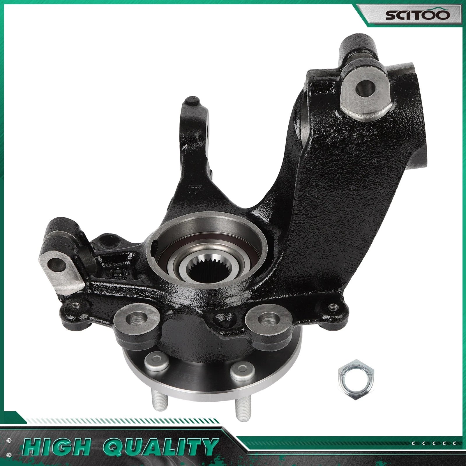 Front Left Wheel Hub and Bearing Knuckle Assembly for Ford Focus (2012–2018)