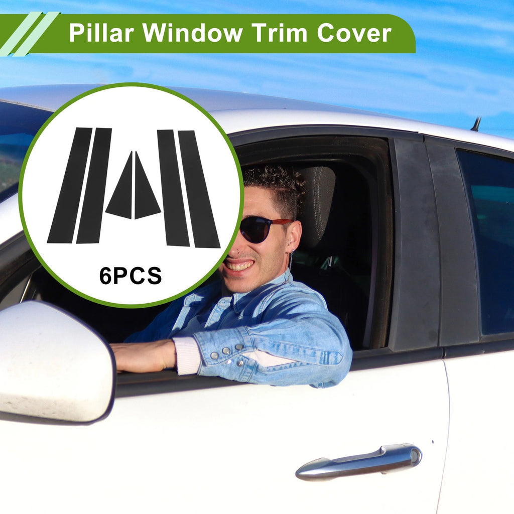 Set of 6 Pillar Window Trim for Chevy Captiva (2006–2015) Black