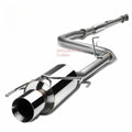 4" Rolled Tip Stainless Catback Exhaust Muffler for Honda Prelude H22A4 BB6