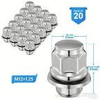 20Pc Chrome Mag Lug Nuts for Nissan Pathfinder Infiniti