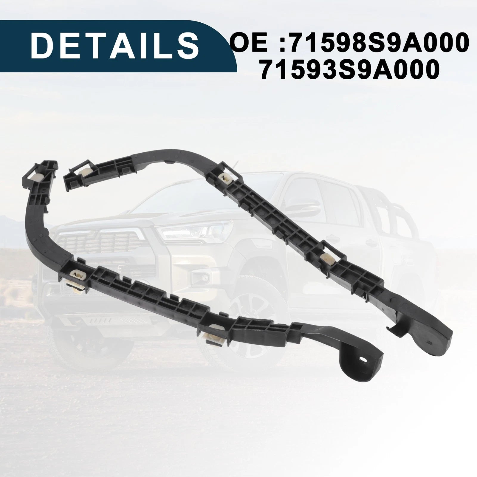 1 Pair Rear Bumper Retainer Bracket No. 71598S9A000/71593S9A000 for Honda CR-V (2017–2022)