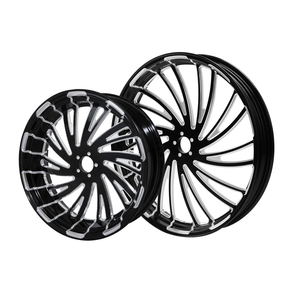 23'' Front Wheel Dual Disc & 18'' Rear Wheel Hub Pulley for Harley Touring (2009–Present)