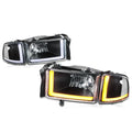 Switchback Dual L-LED DRL Headlights for Dodge Ram 1500-3500 (1994–2002)