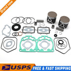 Top End Rebuild Kit for Ski-Doo MXZ 800 (2000–2007) - Dual Ring Pistons, Bearings, Gaskets