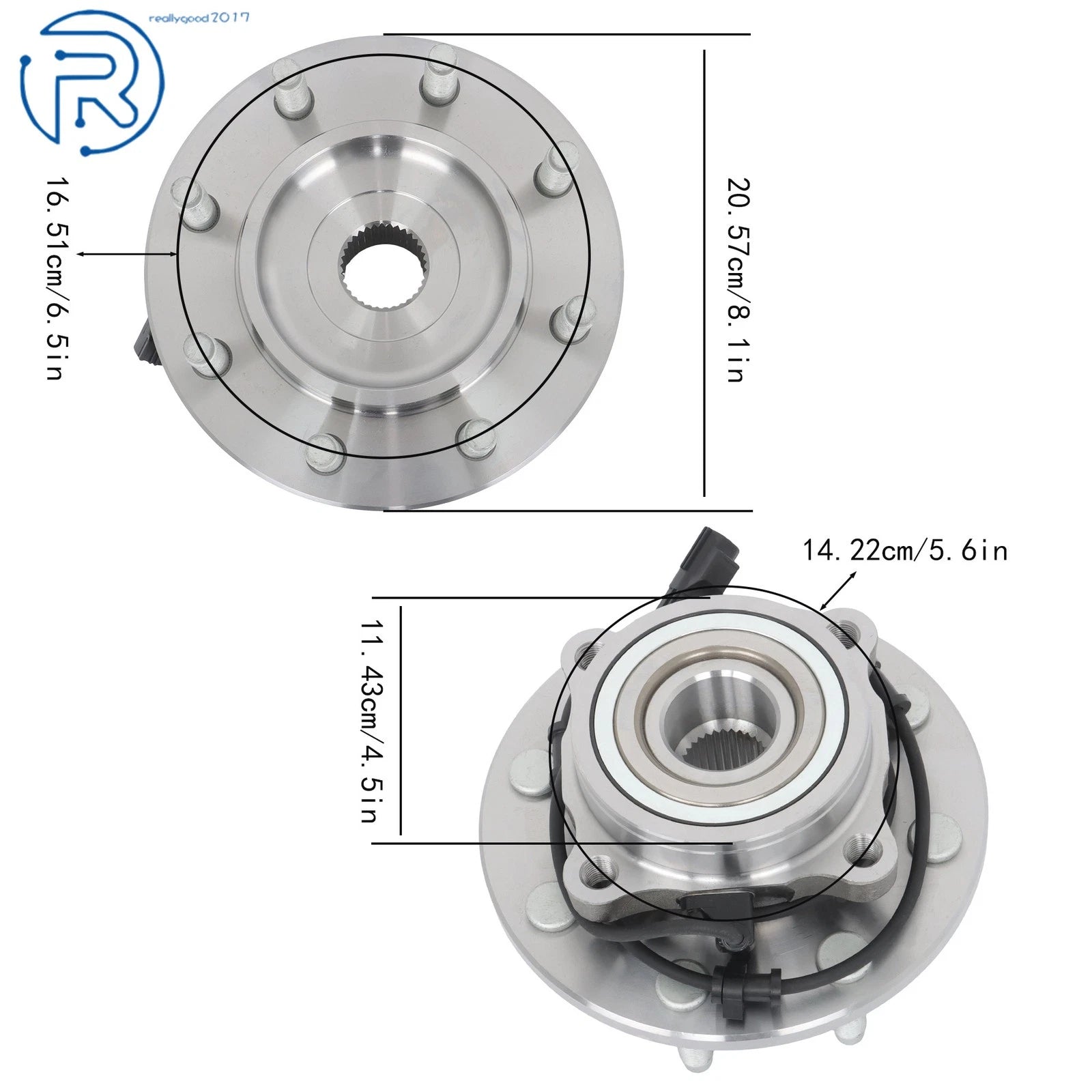 2X Front LH & RH Wheel Bearing Hub 515061 for Dodge Ram 3500 (2003–2005)
