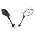 Black Rearview Side Mirrors for Kawasaki Ninja 650R ER6F (2009–2016) Ninja 400R (2010–2014)