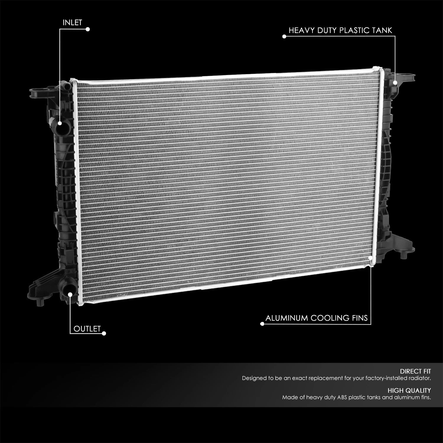 Aluminum Cooling Radiator DPI 13665 for Audi A4 Allroad A5 A6 Q7 (2017–2022)