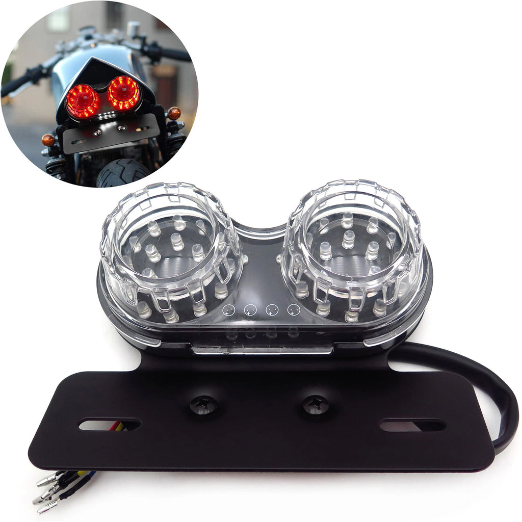 40W Dual LED Cat Eye Taillight for Universal Motorcycle