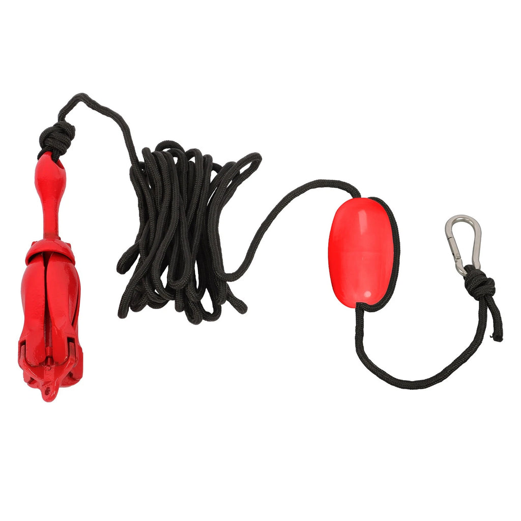 1-Pack Red Folding Grapnel Anchor for Kayak (Marine Use)