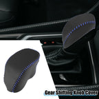 Auto Gear Shifting Knob Cover for Toyota RAV4 (2019–2023) Black Blue Stitches