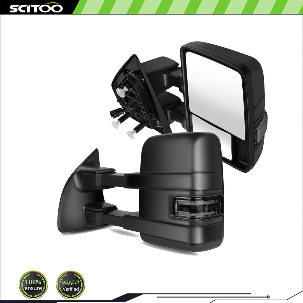 Power Heated Towing Mirrors with Puddle Light & Turn Signal for Ford F-150 (2004–2014)