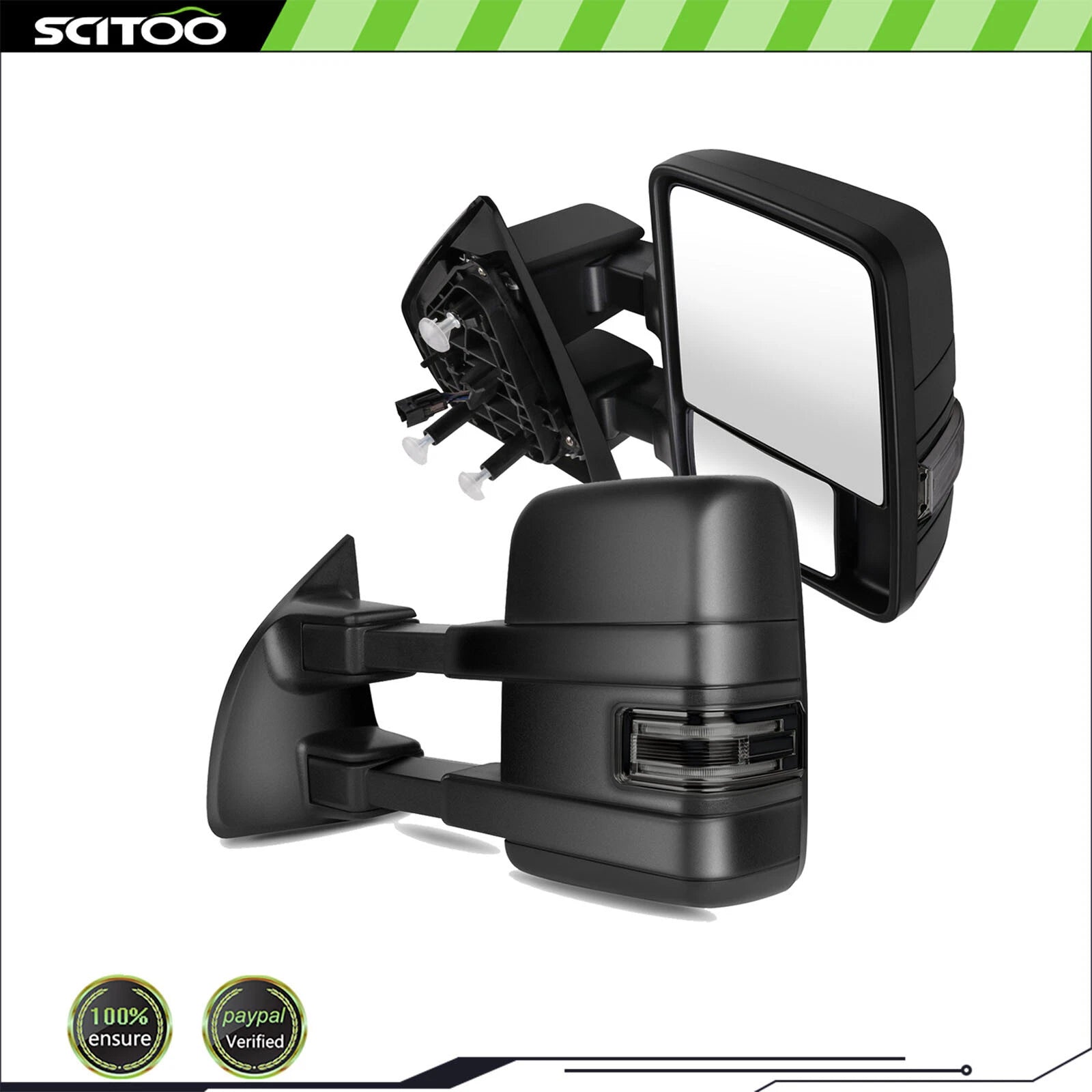 Power Heated Towing Mirrors with Puddle Light & Turn Signal for Ford F-150 (2004–2014)