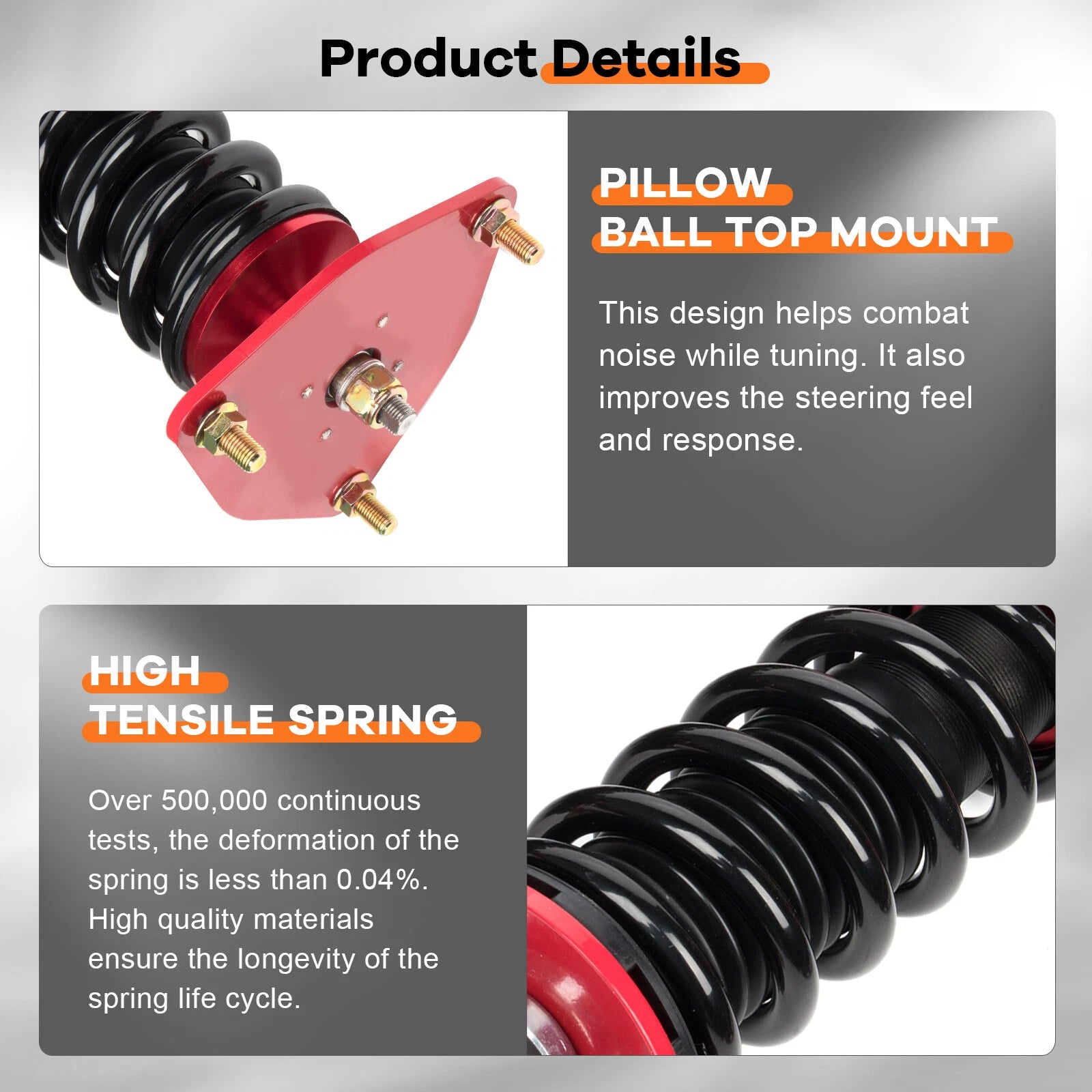 Coilovers for Mitsubishi 3000GT (1991–1999) Adjustable Height Suspension