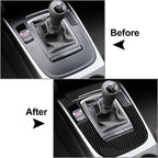 Carbon Fiber Center Console Gear Shift Panel Cover for Audi A4 S4 A5 S5 (2009-2023)