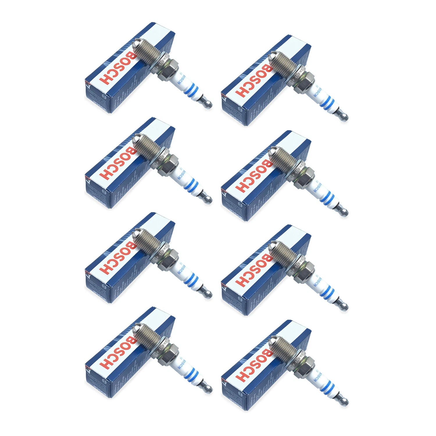 Set of 8 Bosch Platinum+4 Spark Plugs FGR7DQP for BMW Audi Honda Mercedes VW
