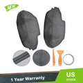 Set of 2 Door Panel Armrests for Acura TSX (2009–2014) Faux Leather Black