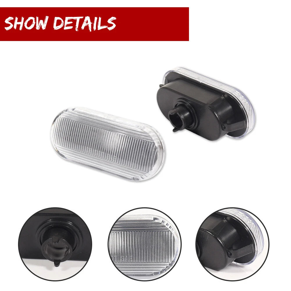 Clear Lens Side Marker Light Housings for VW MK4 Golf Jetta GTI Beetle