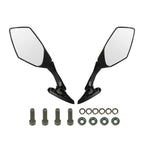 Black Short Stem Rear View Mirror Pair for Yamaha YZF R3 ABS R25 (2015–2021)