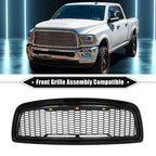 Front Grille Assembly with LED Lights for Dodge Ram 3500 (2010) Gloss Black