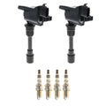 Set of 2 Ignition Coils & 4 NGK Iridium Spark Plugs for Mazda Protege (1999–2003)