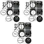 Set of 3 Carb Triple Rebuild Kit for Mikuni Super BN 38 44 46 mm