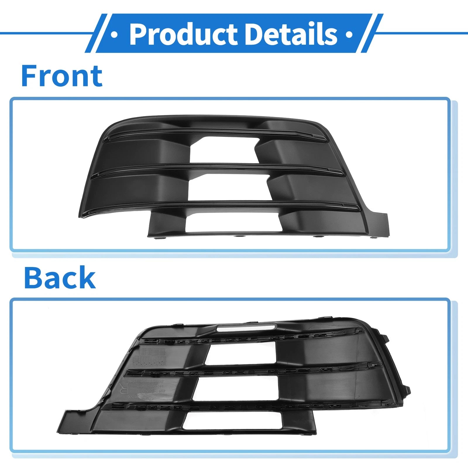 1pc Fog Light Grill for Audi Q7 S-Line (2016–2019) No. 4M0807682D