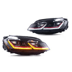 Set of 2 LED Front Headlights for VW Golf 7 (2013-2018)