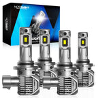Set of 4 NOVSIGHT 9005 + 9006 LED Headlight Bulbs Kit 6500K