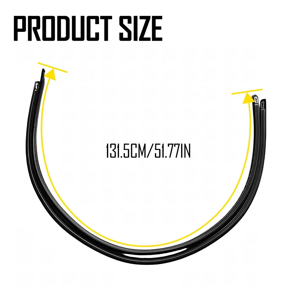 Set of 2 Black Roof Top Trim Molding for Honda Civic (1996–2000)