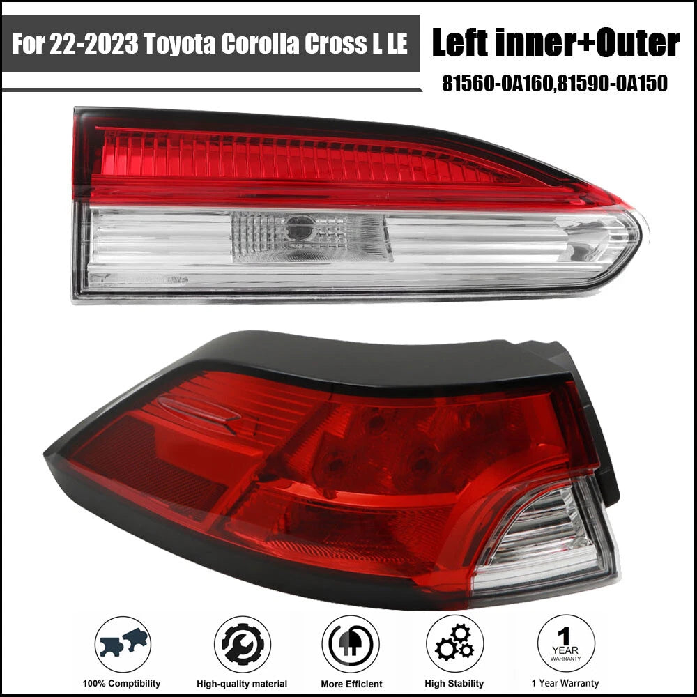 Tail Light Assembly for Toyota Corolla Cross (2022–2023) Left Side