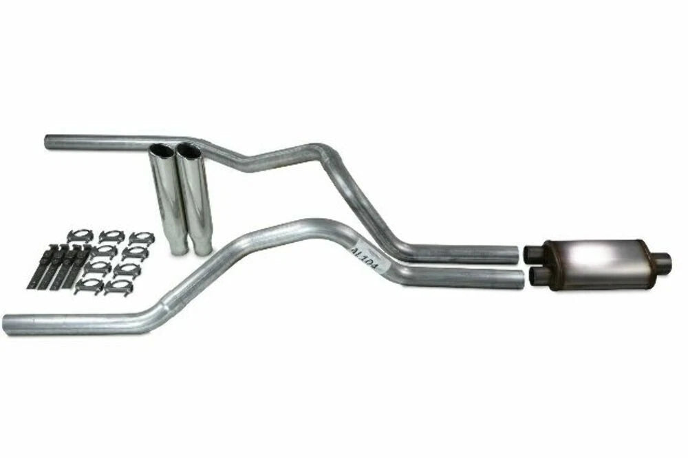 2.5" Dual Exhaust Kit for Dodge Ram 1500 (2019–2025) - Stainless Muffler Tips