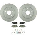 Set of 2 Rear Solid Rotors & Ceramic Brake Pads for Chevy Pontiac (270mm)