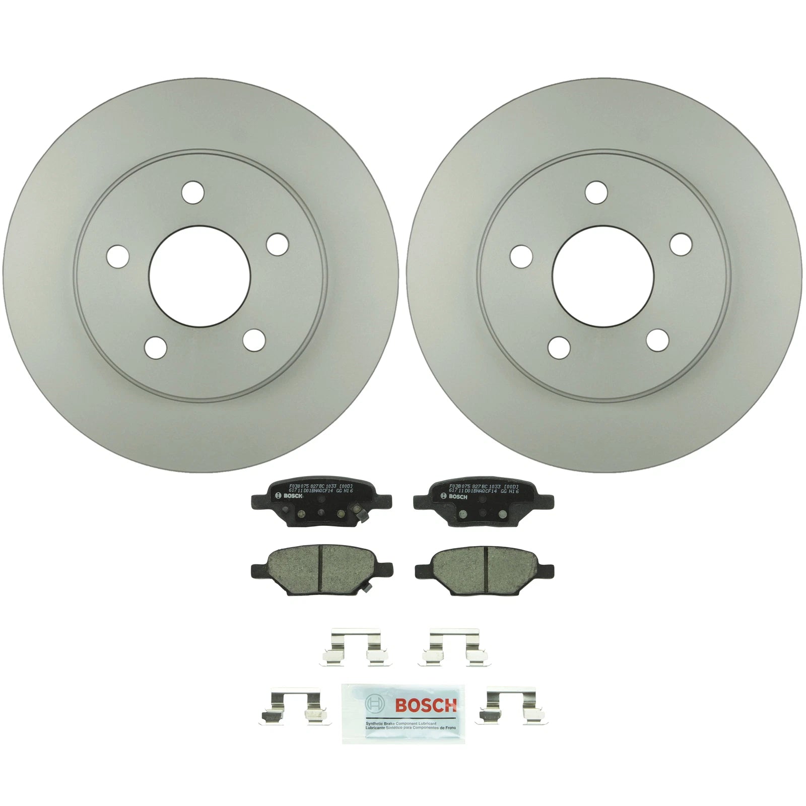 Set of 2 Rear Solid Rotors & Ceramic Brake Pads for Chevy Pontiac (270mm)