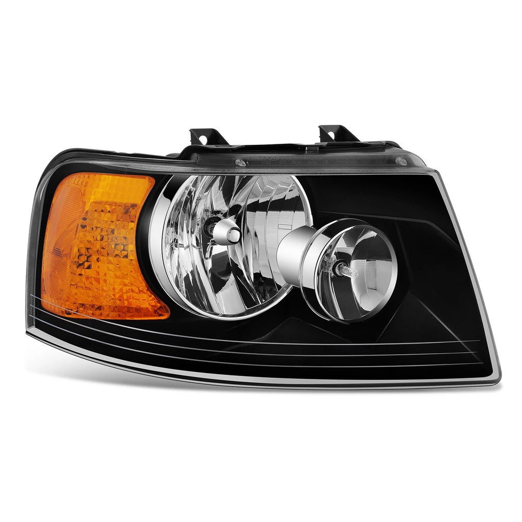 Right Headlight for Ford Expedition (2003–2006) Black Bezel OE Style