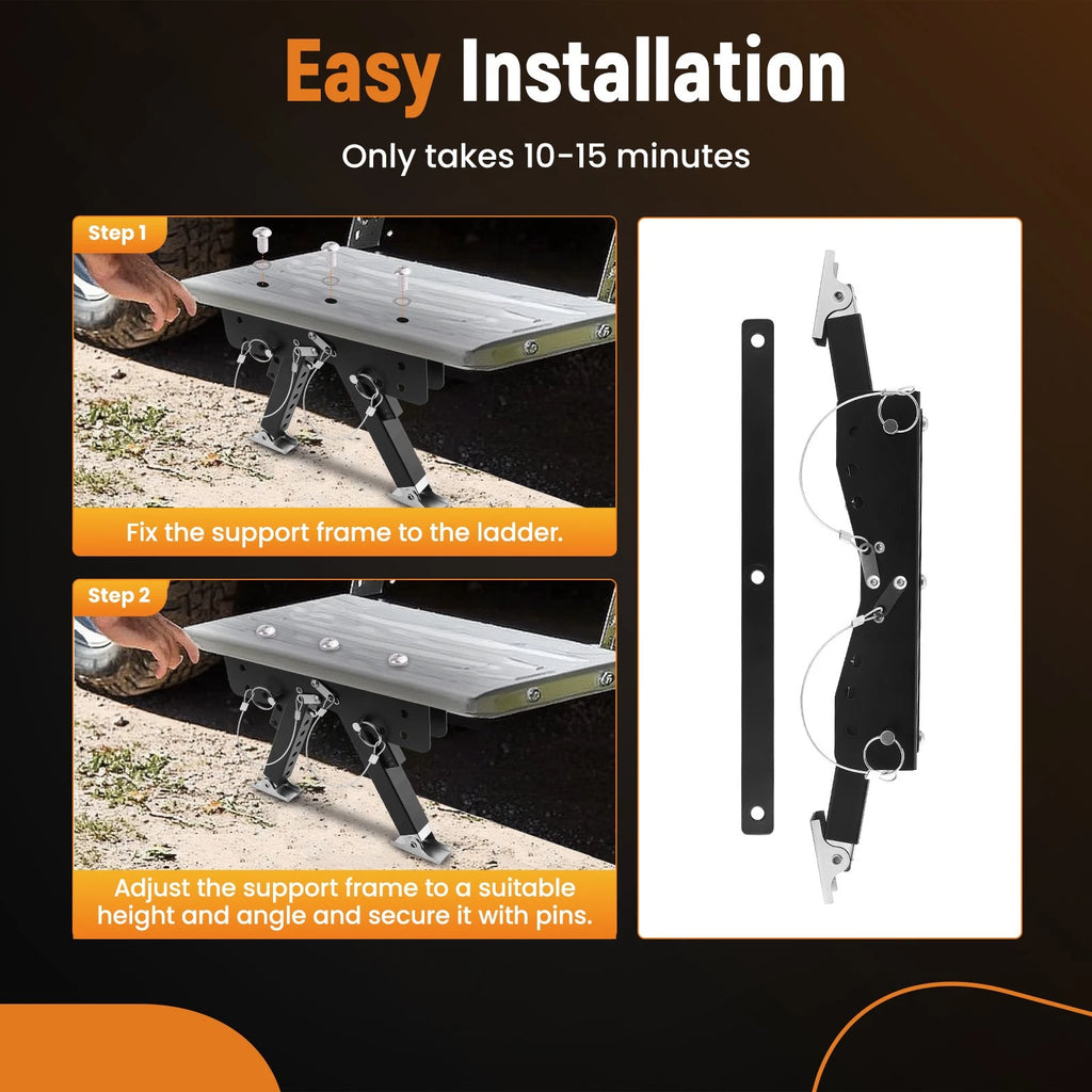 Step Stabilizer Kit for RV Travel Trailers and Motorhomes (2.8"–11.4")